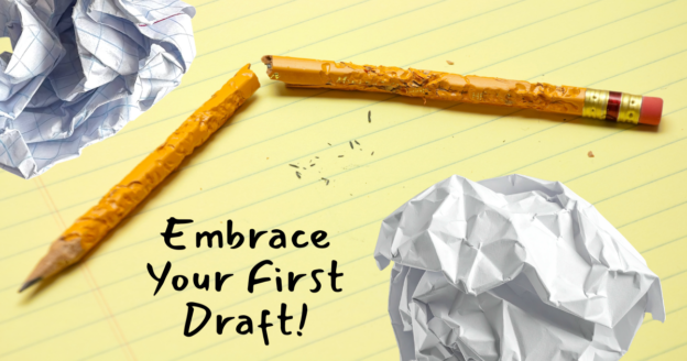 crumpled up first draft